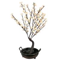 30" Artificial White Bonsai Electric Artificial Lighted Tree with Bowl (128 Clear Lights) 30" Artificial White Bonsai Electric Artificial Lighted Tree with Bowl (128 Clear Lights)